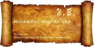 Waldapfel Boglárka névjegykártya