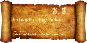 Waldapfel Boglárka névjegykártya