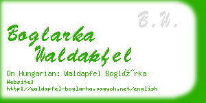 boglarka waldapfel business card